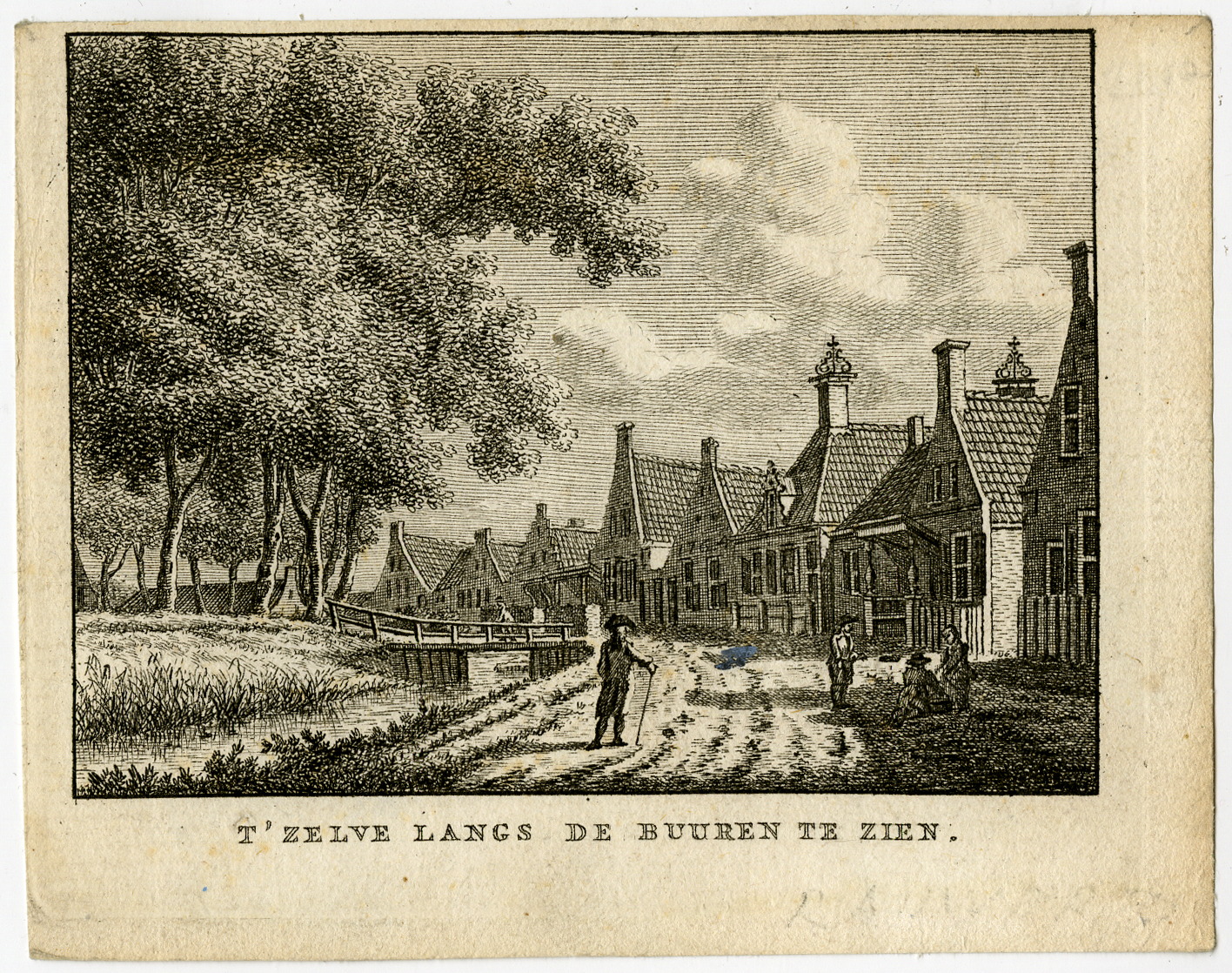 , Antique Print-VILLAGE-RAUWERD-BUUREN-Bulthuis-Bendorp-1792, Pictura Antique Prints
