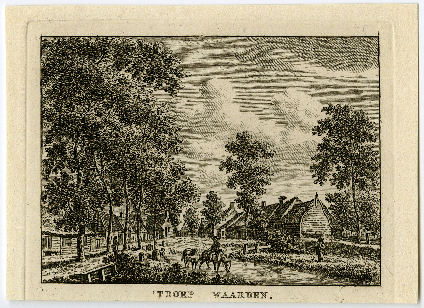 , Antique Print-WAARDEN-VILLAGE-ZEELAND-ZUID BEVELAND-Bulthuis-Bendorp-1792, Pictura Antique Prints