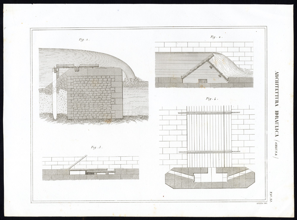 Bb11828 416x309 4 Antique Prints-WATER ENGINEERING-CLOSURE-GATE-DIKE-Nuova Enciclopedia-1866 - Image 3