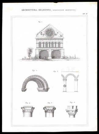 Antique Print-RELIGIOUS ARCHITECTURE-ANGLO SAXON-ENGLAND-Nuova Enciclopedia-1866