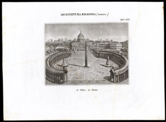 Antique Print-SAINT PETER'S BASILICA-ROME-ITALY-Nuova Enciclopedia-1866