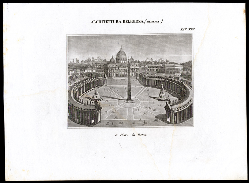Bb11879 416x306 Antique Print-SAINT PETER'S BASILICA-ROME-ITALY-Nuova Enciclopedia-1866