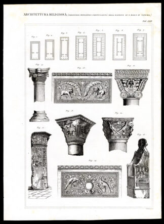 Antique Print-ARCHITECTURE-SAINT MARK'S BASILICA-VENICE-Nuova Enciclopedia-1866