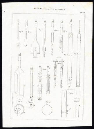 Antique Print-MECHANICS-TOOLS-BITS-Nuova Enciclopedia-1866