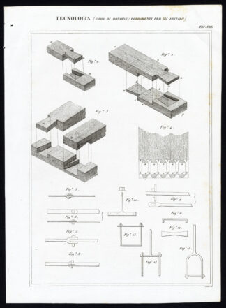 Antique Print-TECHNOLOGY-DOVETAIL JOINT-BUILDING-Nuova Enciclopedia-1866