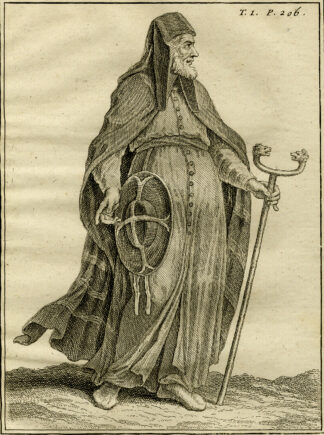 Antique Religious Print-MOSCOVITE BISHOP-MOSCOW-RUSSIA-Helyot-1792