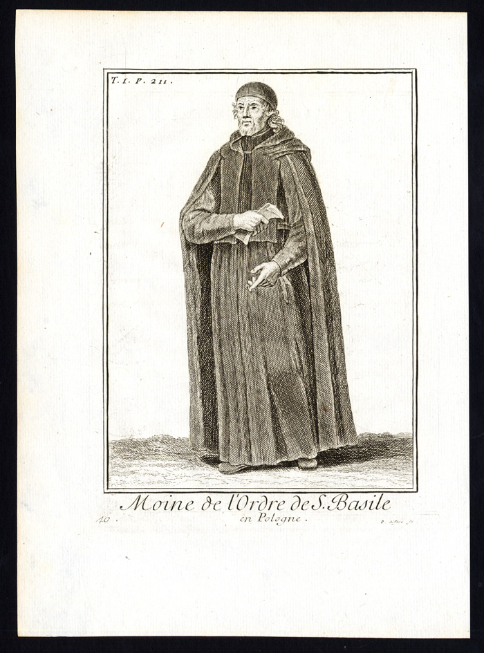 Bb12715 416x562 Antique Religious Print-MONK-ORDER OF SAINT BASIL OF CAESAREA-GREECE-Helyot-1792