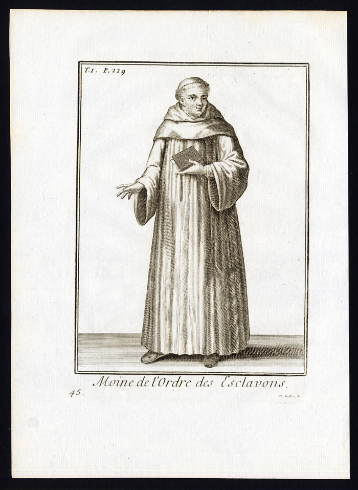 Bb12720 416x569 Antique Religious Print-MONK OF THE SLAVIC ORDER-EUROPE-Helyot-1792