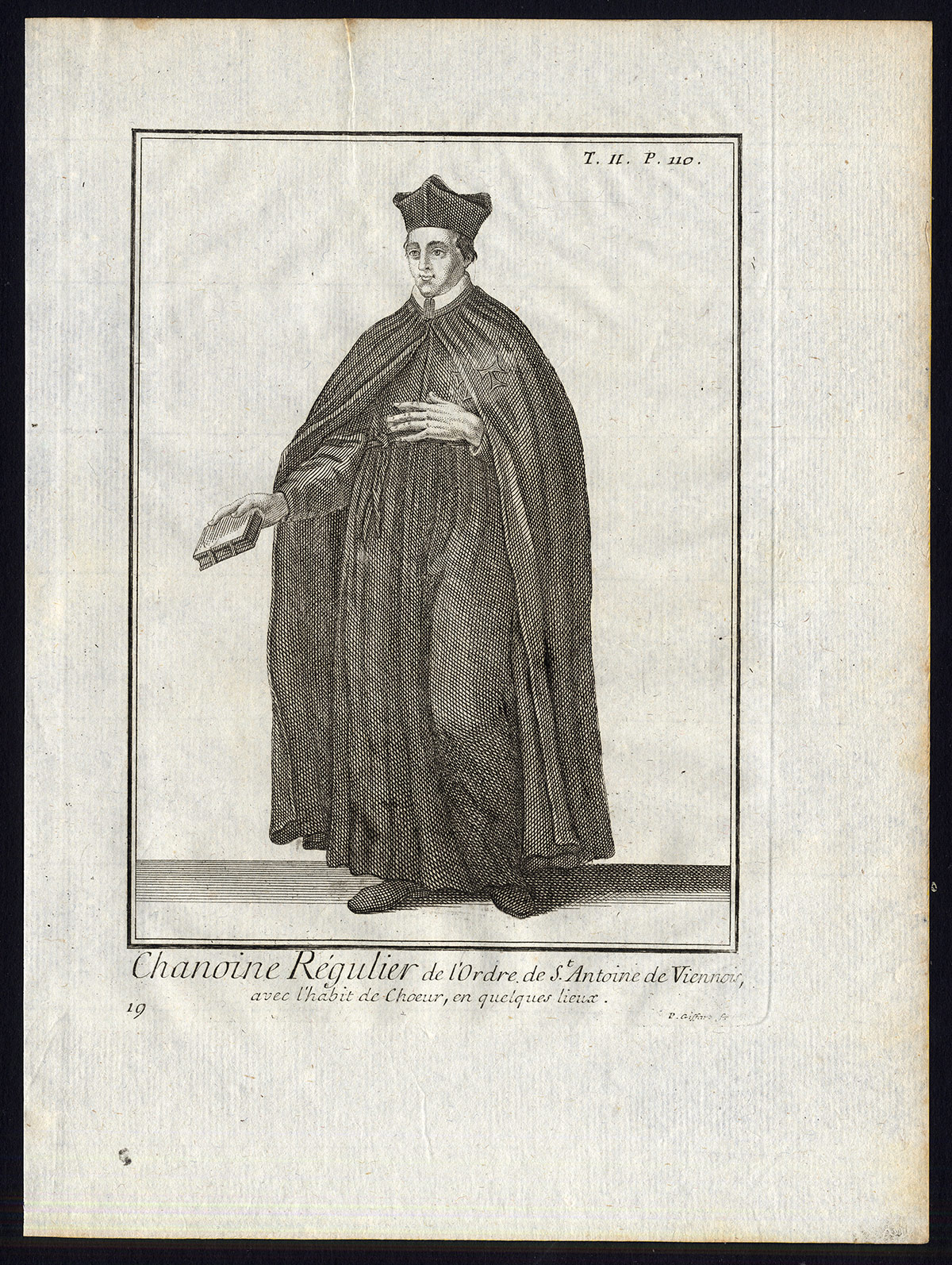 , 2 Antique Religious Prints-CANON REGULAR-ORDER-SAINT ANTHONY-VIENNA-Helyot-1792, Pictura Antique Prints