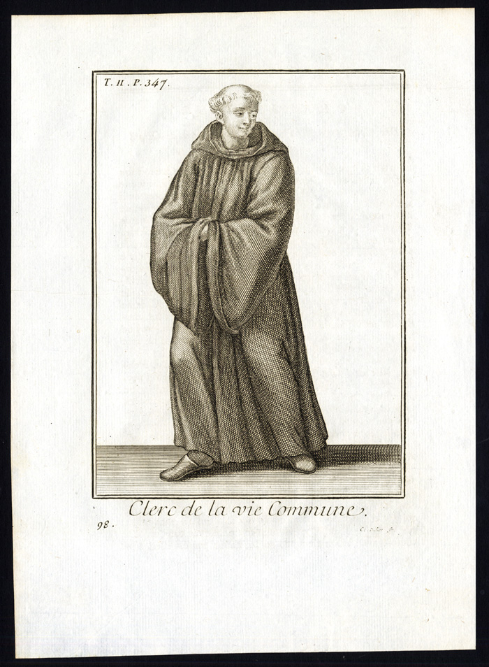 Bb13011 416x567 Antique Religious Print-CLERGYMAN-MONK-CATHOLIC-COMMUNITY-Helyot-1792