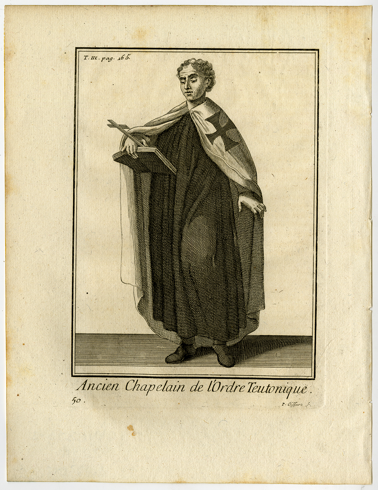 Bb13308 2 416x539 3 Antique Religious Prints-TEUTONIC ORDER-KNIGHT-JERUSALEM-CRUSADES-Helyot-1792 - Image 3