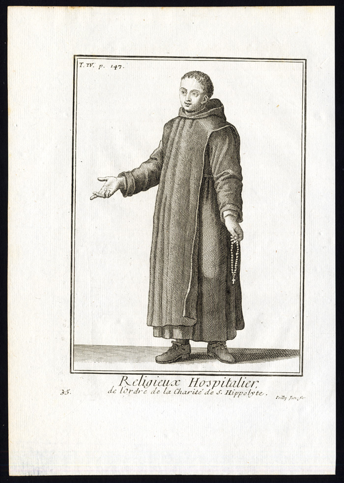 Bb13807 416x584 Antique Religious Print-CHARITABLE ORDER OF SAINT HIPPOLYTE-Helyot-1792