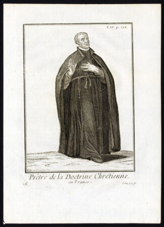 2 Antique Religious Prints-CHRISTIAN DOCTRINE-PRIEST-FRANCE-ITALY-Helyot-1792