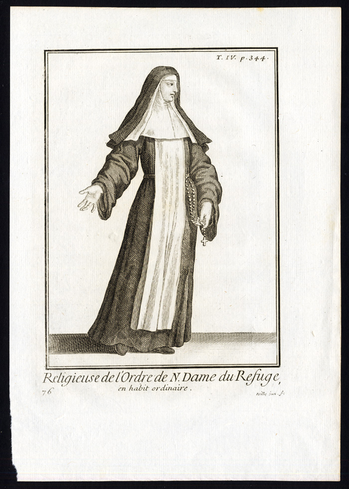 Bb13849 416x582 4 Antique Religious Prints-SISTERS OF OUR LADY OF CHARITY OF REFUGE-Helyot-1792