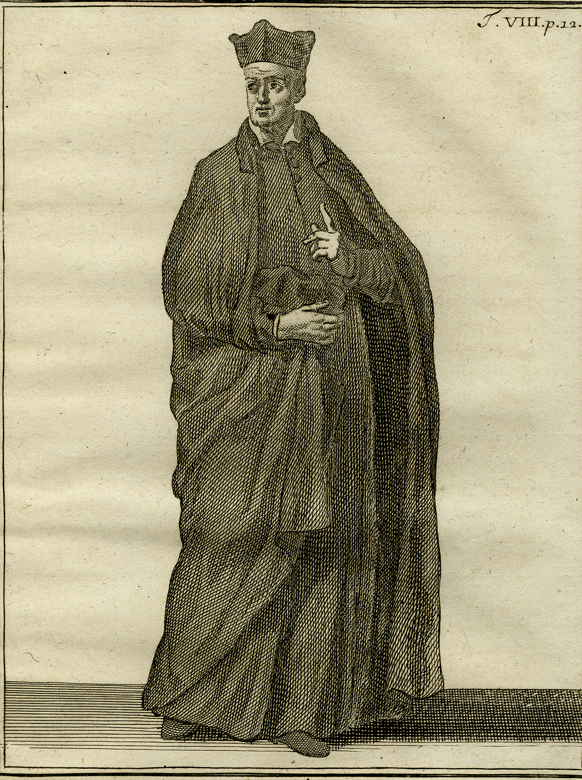 , Antique Religious Print-ORATORY-ORDER-PRIEST-ITALY-CATHOLIC-Helyot-1792, Pictura Antique Prints