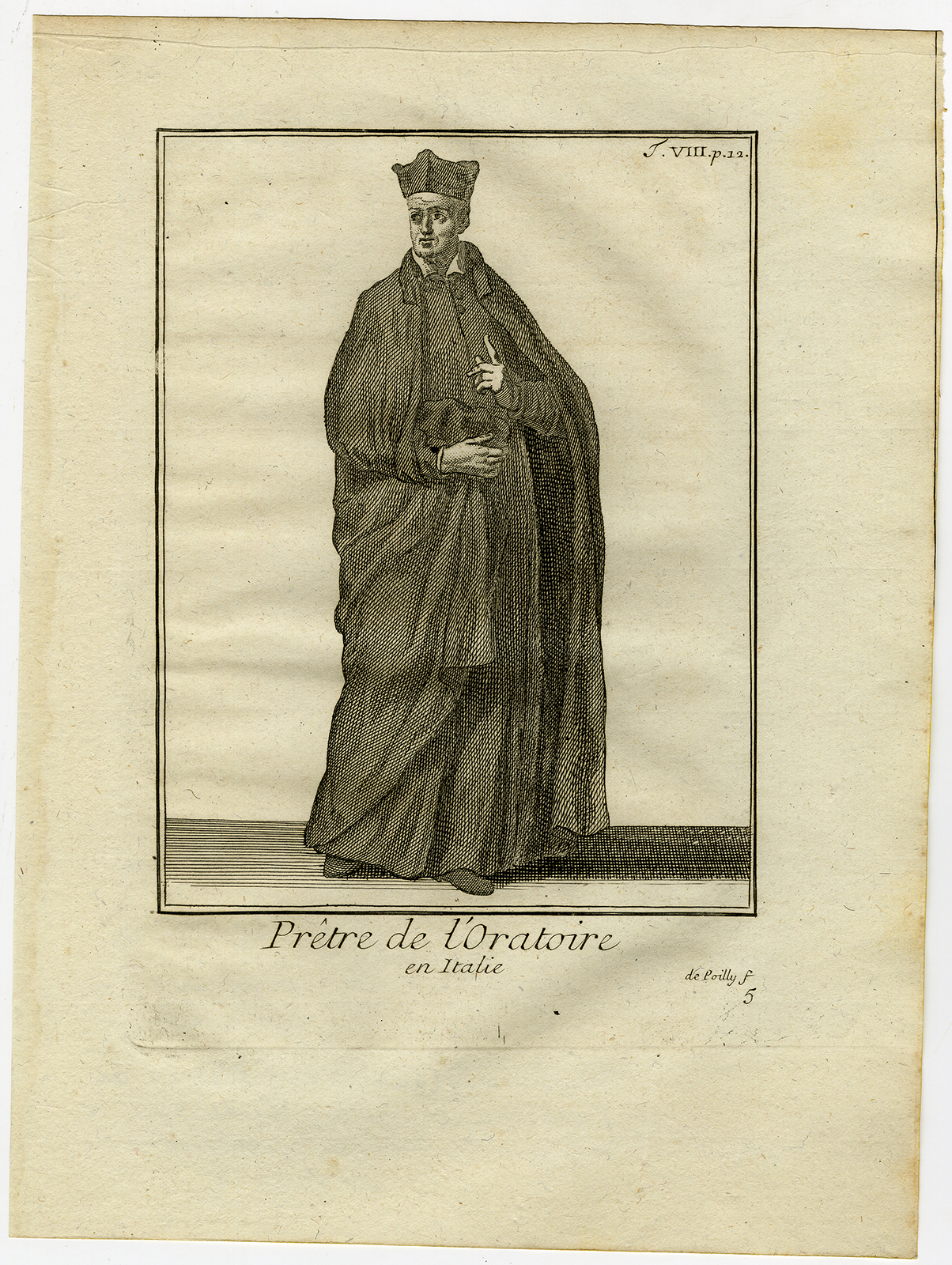 , Antique Religious Print-ORATORY-ORDER-PRIEST-ITALY-CATHOLIC-Helyot-1792, Pictura Antique Prints