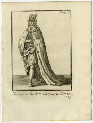 4 Antique Religious Prints-KNIGHT-ORDER OF THE CRESCENT-CROISSANT-Helyot-1792
