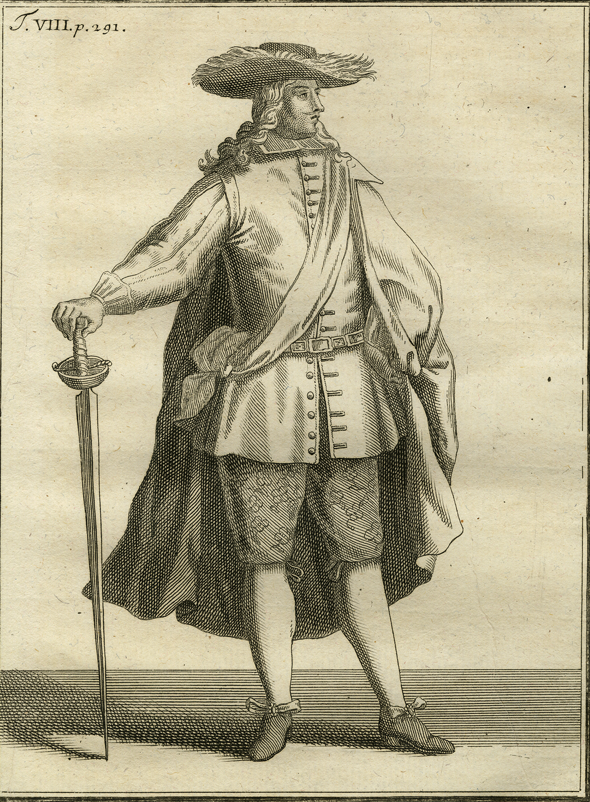 , Antique Religious Print-KNIGHT-ORDER-ORDRE DE LA BANDE-CHEVALIER-Helyot-1792, Pictura Antique Prints
