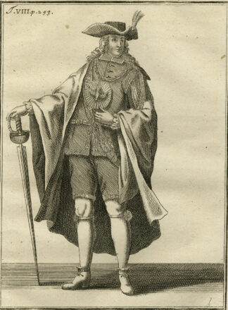 Antique Religious Print-KNIGHT-ORDER OF THE HOLY SPIRIT-COLOMBE-Helyot-1792