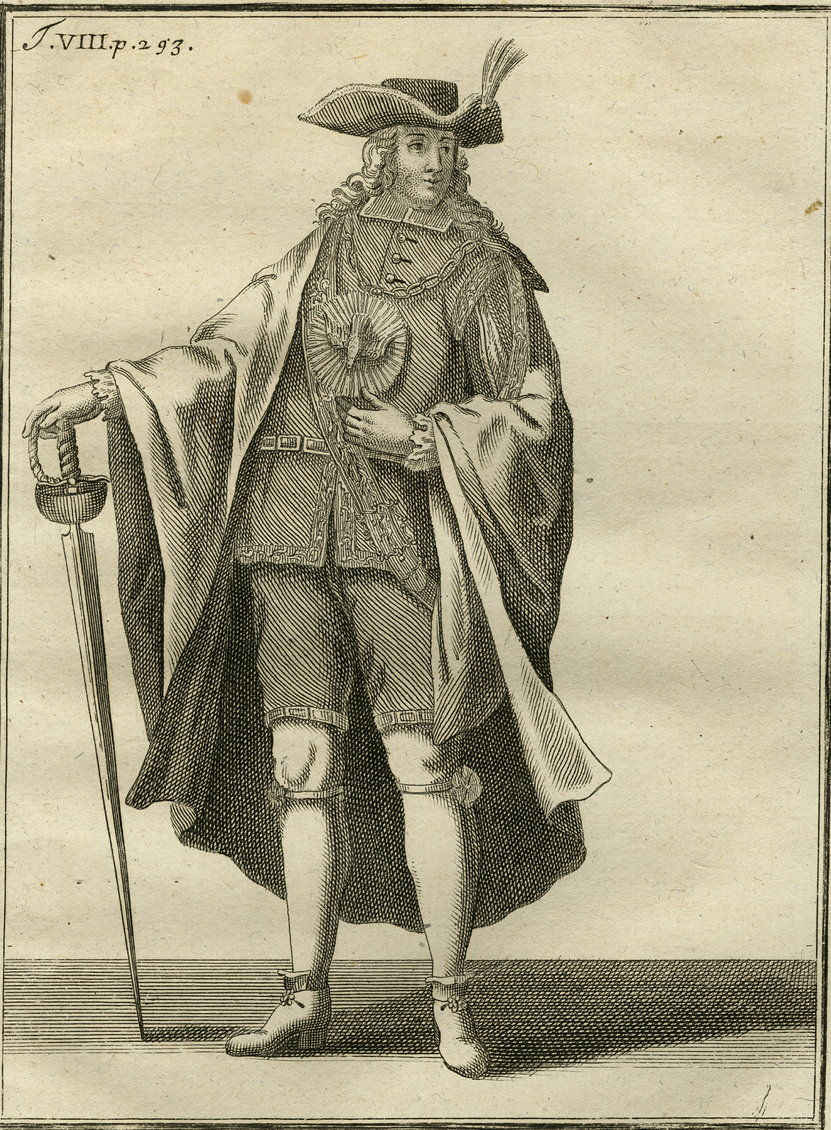 , Antique Religious Print-KNIGHT-ORDER OF THE HOLY SPIRIT-COLOMBE-Helyot-1792, Pictura Antique Prints