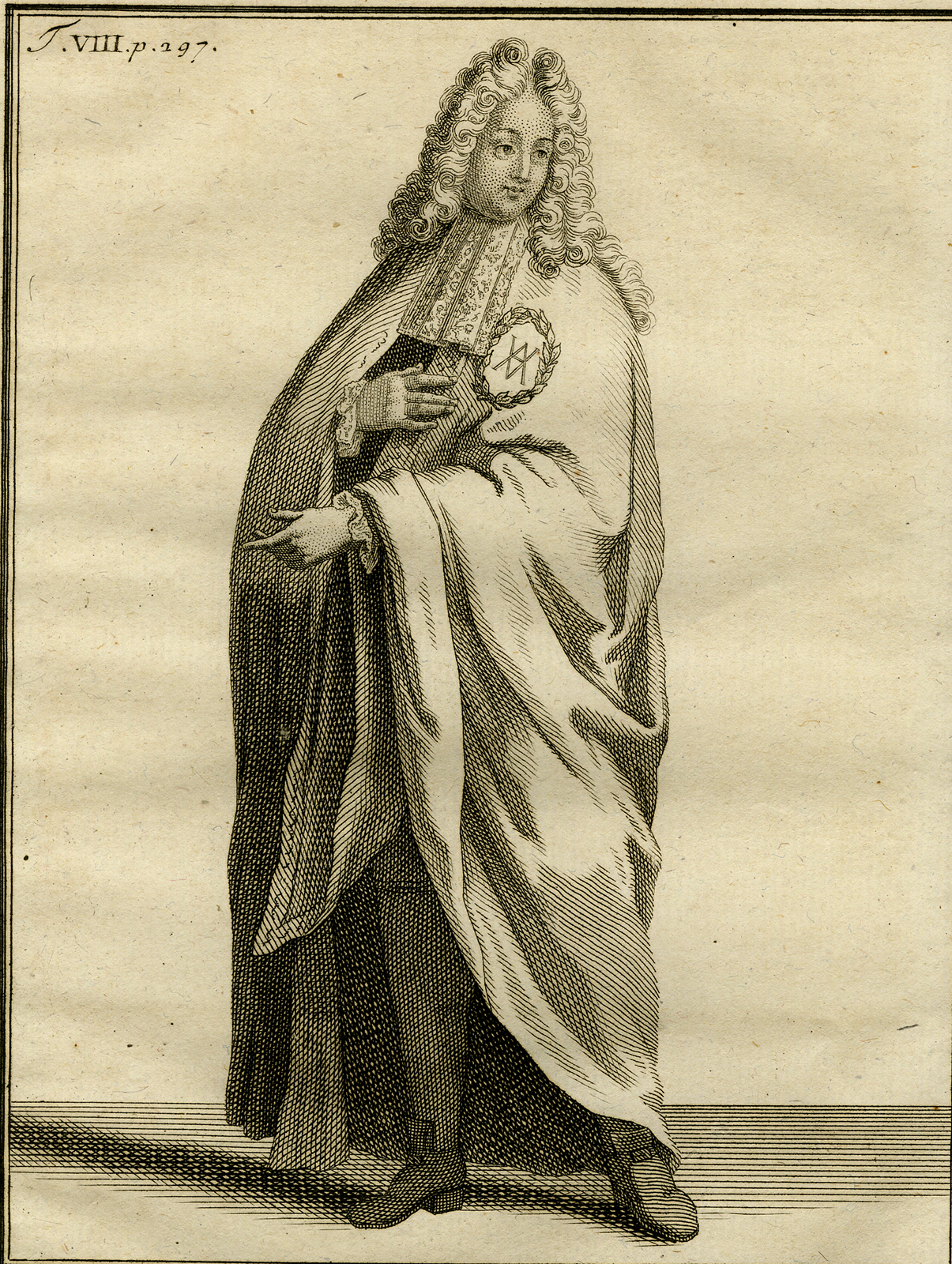 , Antique Religious Print-KNIGHT-ORDER OF THE AMARANTH-SWEDEN-MASONRY-Helyot-1792, Pictura Antique Prints