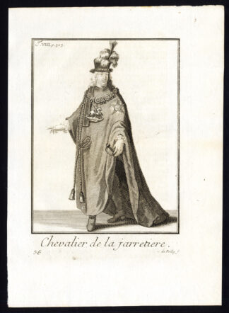 Antique Religious Print-KNIGHT-MOST NOBLE ORDER OF THE GARTER-Helyot-1792