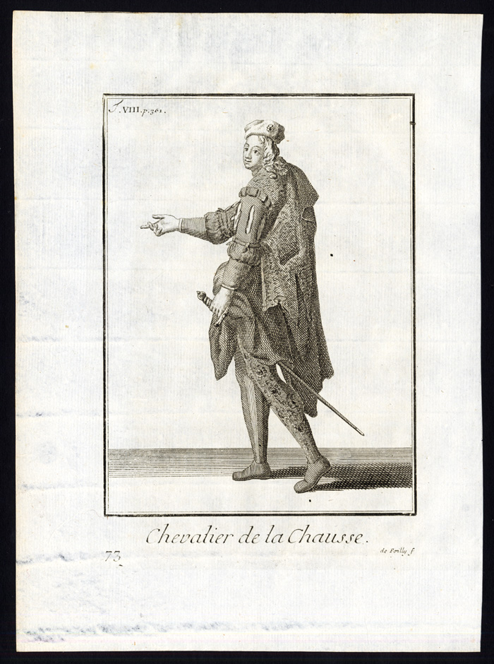 , Antique Religious Print-KNIGHT-ORDER-ORDRE DE LA CHAUSSE-Helyot-1792, Pictura Antique Prints