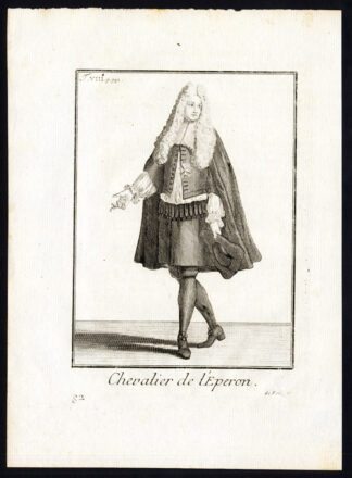 Antique Religious Print-KNIGHT-ORDER OF THE GOLDEN SPUR-MILITIA-Helyot-1792