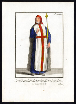 3 Antique Religious Prints-ORDER-PASSION OF JESUS CHRIST-PASSIONISTS-Helyot-1792
