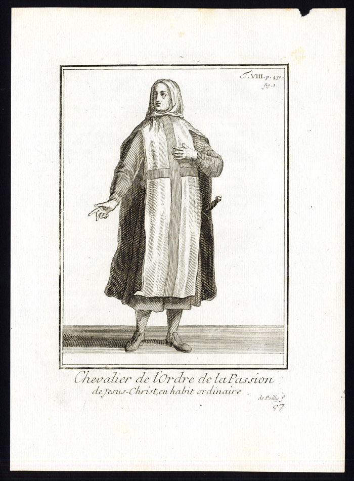 , 3 Antique Religious Prints-ORDER-PASSION OF JESUS CHRIST-PASSIONISTS-Helyot-1792, Pictura Antique Prints