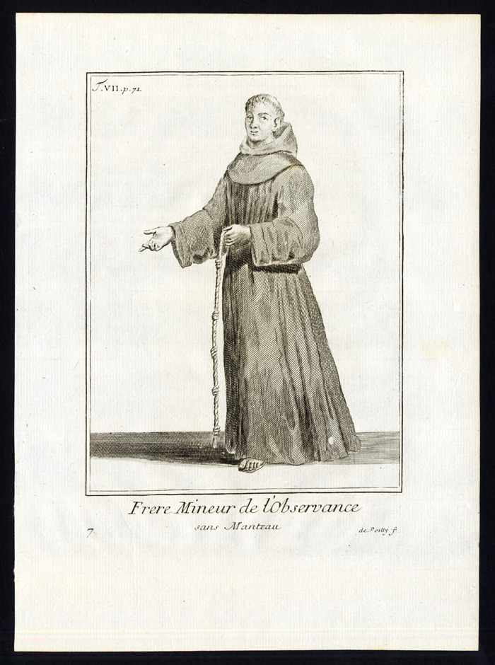 , 4 Antique Religious Prints-ORDER-CISTERCIANS-OBSERVANCE-TRAPPIST-Helyot-1792, Pictura Antique Prints