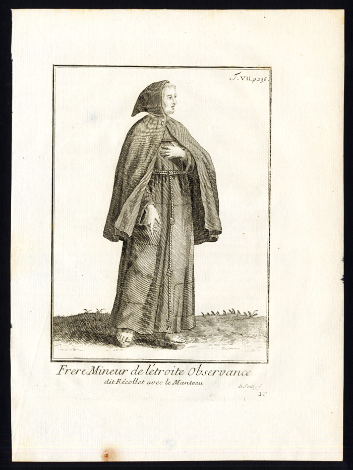 , 4 Antique Religious Prints-ORDER-CISTERCIANS-OBSERVANCE-TRAPPIST-Helyot-1792, Pictura Antique Prints