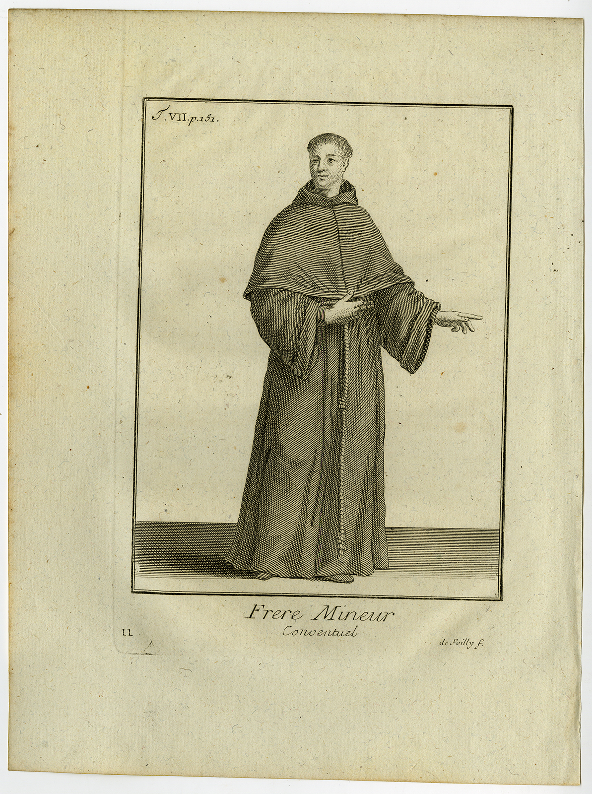Bb15507 2 416x558 Antique Religious Print-ORDER OF FRIARS CONVENTUAL-FRANCISCANS-Helyot-1792