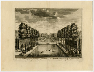 Antique Print-ESTATE-GARDEN-POND-OTTERSPOOR-MAARSSEN-Stoopendaal-1730