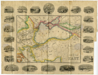 Antique Print-BLACK SEA-CRIMEA-ISTANBUL-BELGRADE-RUSSIA-Dorrington-Dodd-1854