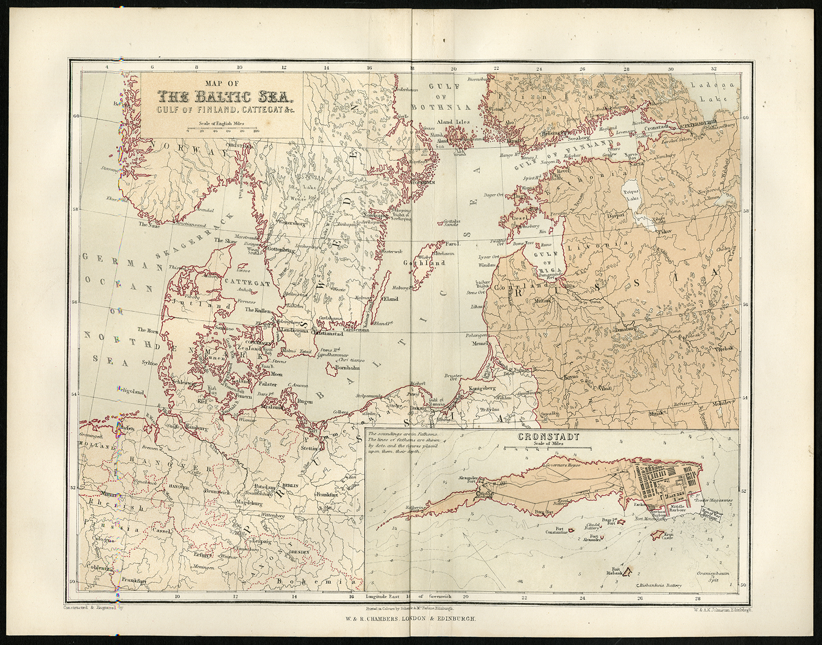 Cb142 416x326 Antique Print-BALTIC SEA-FINLAND-KATTEGAT-KRONSTADT-Dodd-1856