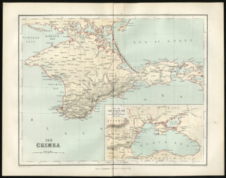 Antique Print-CRIMEA-BLACK SEA-RUSSIA-Johnston-Dodd-1856