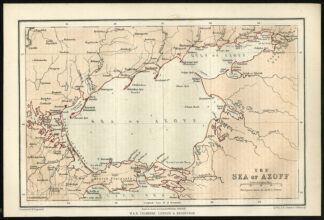 Antique Print-SEA OF AZOV-CRIMEA-TAMAN-PENINSULA-RUSSIA-Johnston-Dodd-1856