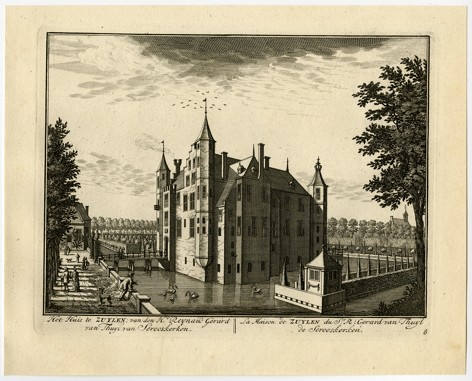 , Antique Print-ZUYLEN-ESTATE-ZUILEN-REYNAUD VAN TUYL-PL. 8-Stoopendaal-1719, Pictura Antique Prints
