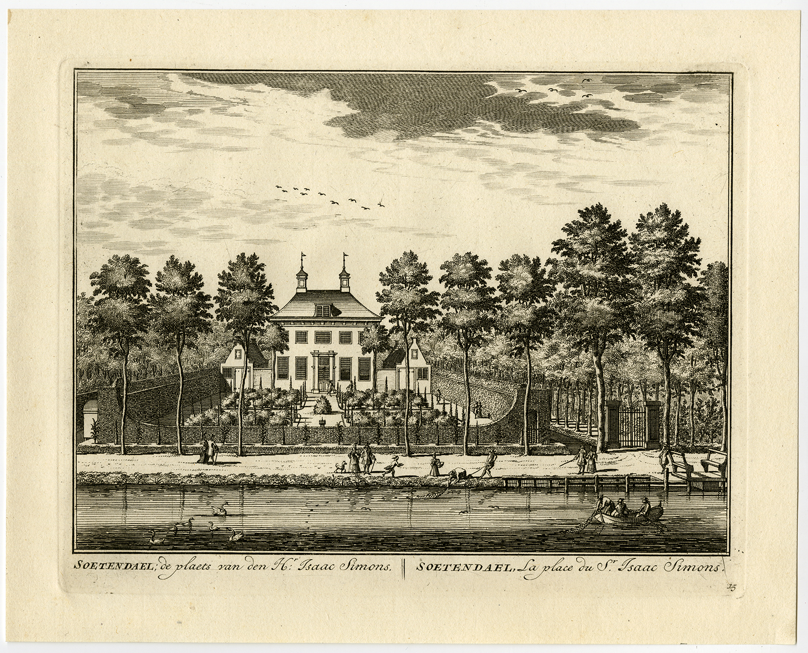 , Antique Print-SOETENDAAL-ISAAC SIMONS-MAARSSEN-PL. 15-Stoopendaal-1719, Pictura Antique Prints