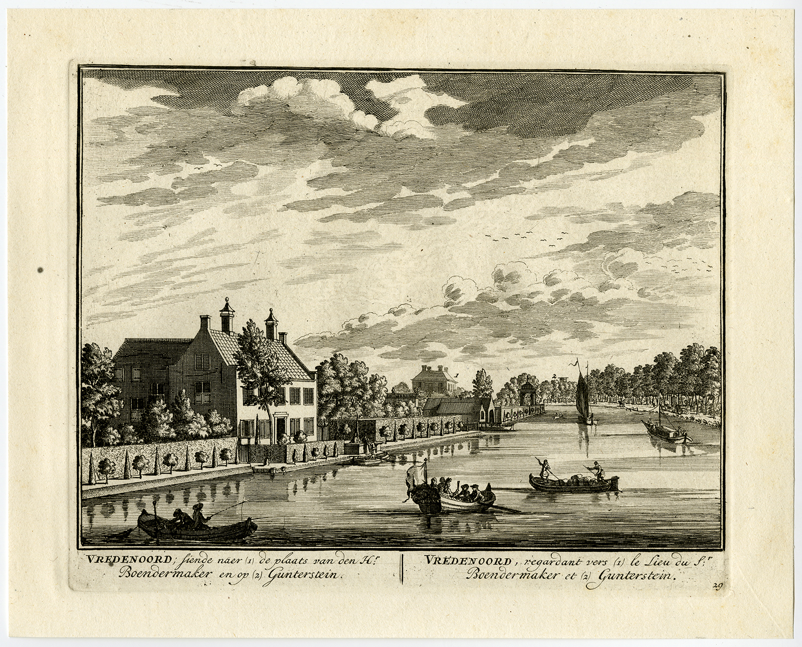, 4 Antique Prints-VREDENOORD-BOENDERMAKER-BREUKELEN-PL. 29-32-Stoopendaal-1719, Pictura Antique Prints