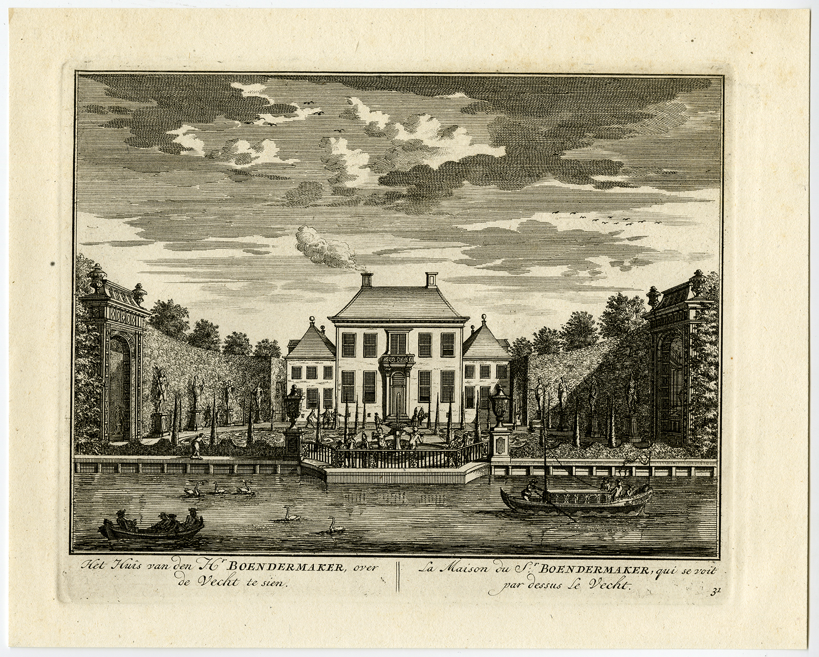 , 4 Antique Prints-VREDENOORD-BOENDERMAKER-BREUKELEN-PL. 29-32-Stoopendaal-1719, Pictura Antique Prints