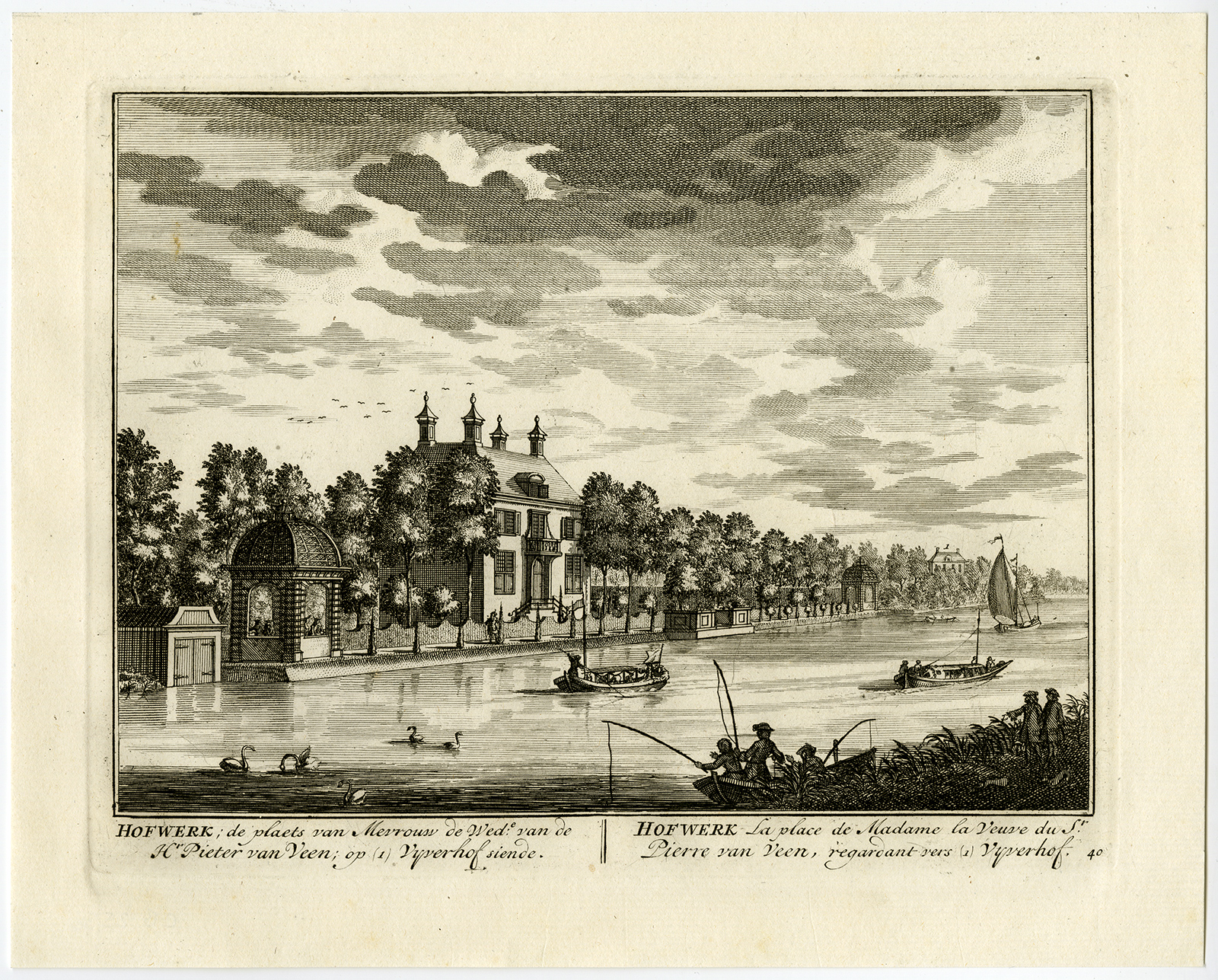 , Antique Print-HOFWERK ESTATE-PIETER VAN VEEN-BREUKELEN-PL. 40-Stoopendaal-1719, Pictura Antique Prints