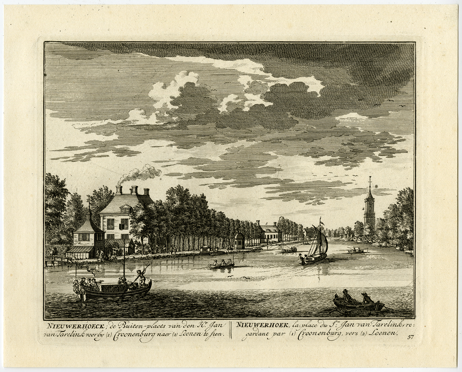 Cb2347 416x335 3 Antique Prints-NIEUWERHOEK ESTATE-TARELINK-LOENEN-PL. 57-59-Stoopendaal-1719