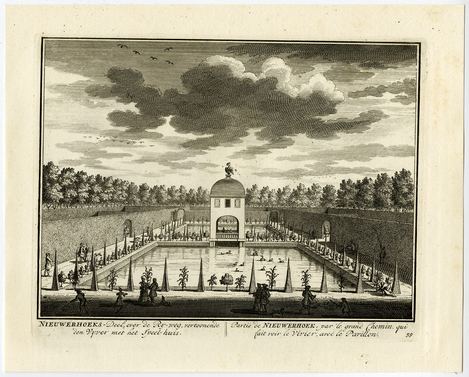Cb2349 416x334 3 Antique Prints-NIEUWERHOEK ESTATE-TARELINK-LOENEN-PL. 57-59-Stoopendaal-1719 - Image 3