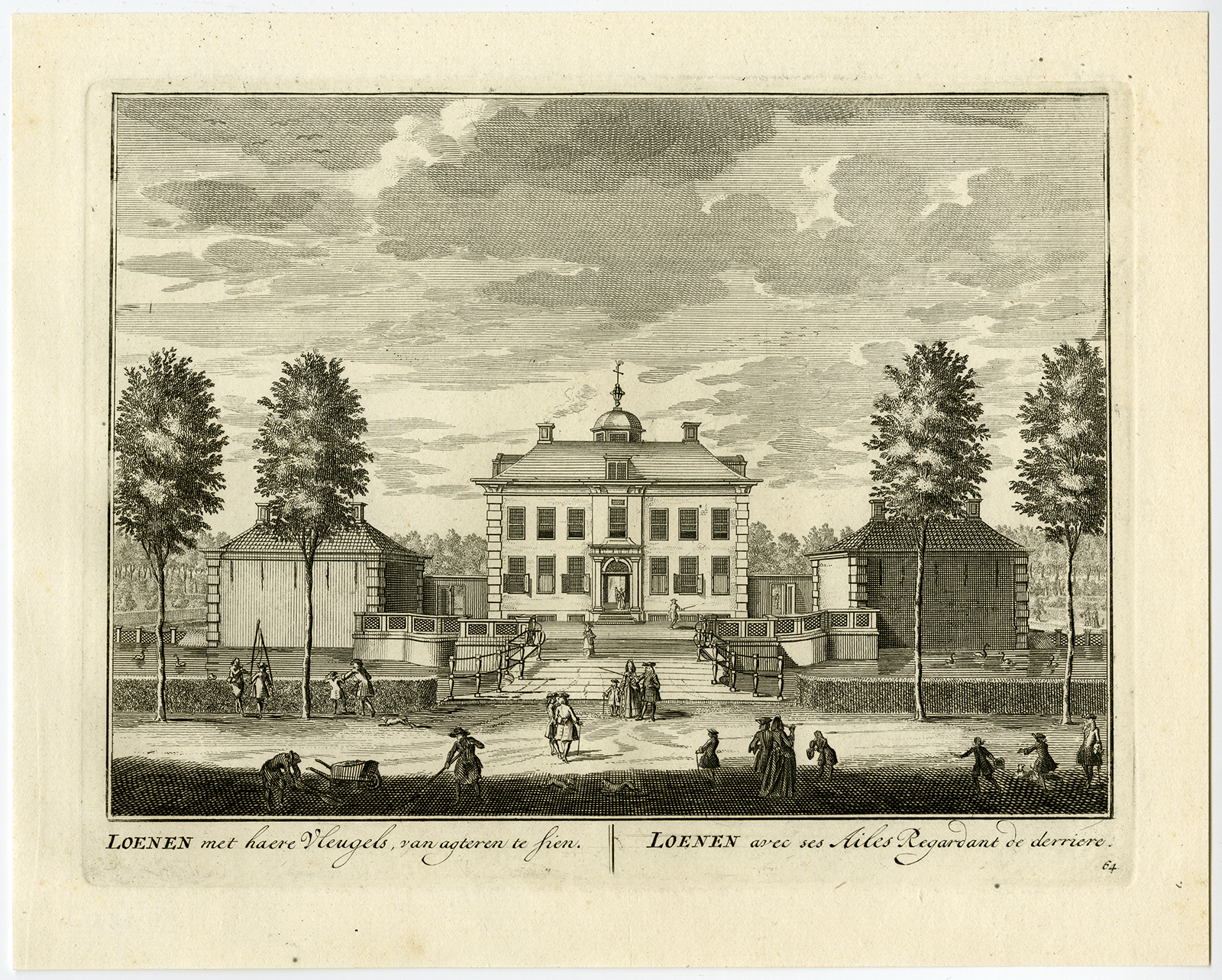 , 5 Antique Prints-LOENEN ESTATE-CHRISTIAAN PERSYN-VECHT-PL.63-67-Stoopendaal-1719, Pictura Antique Prints