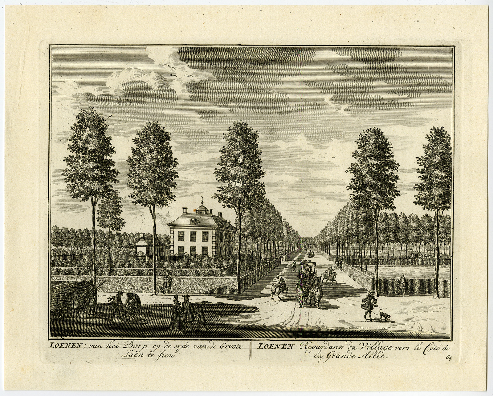 , 5 Antique Prints-LOENEN ESTATE-CHRISTIAAN PERSYN-VECHT-PL.63-67-Stoopendaal-1719, Pictura Antique Prints