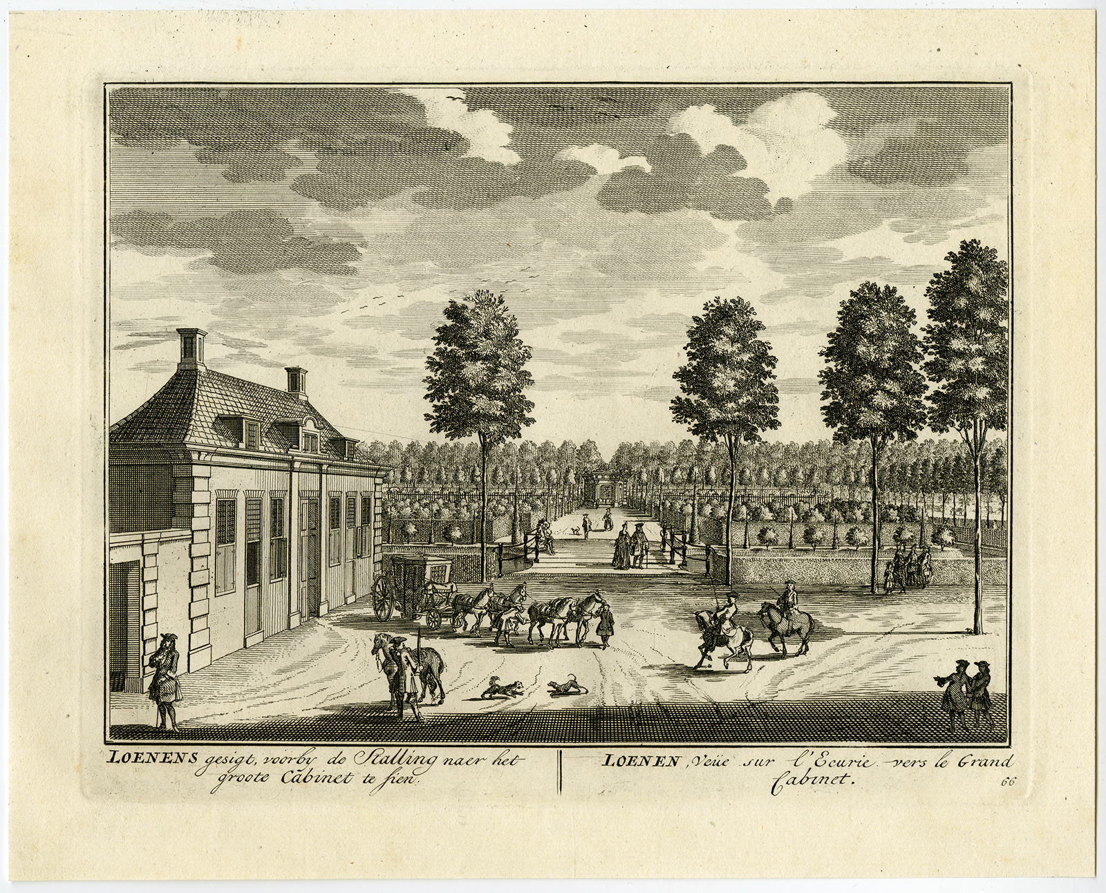 , 5 Antique Prints-LOENEN ESTATE-CHRISTIAAN PERSYN-VECHT-PL.63-67-Stoopendaal-1719, Pictura Antique Prints