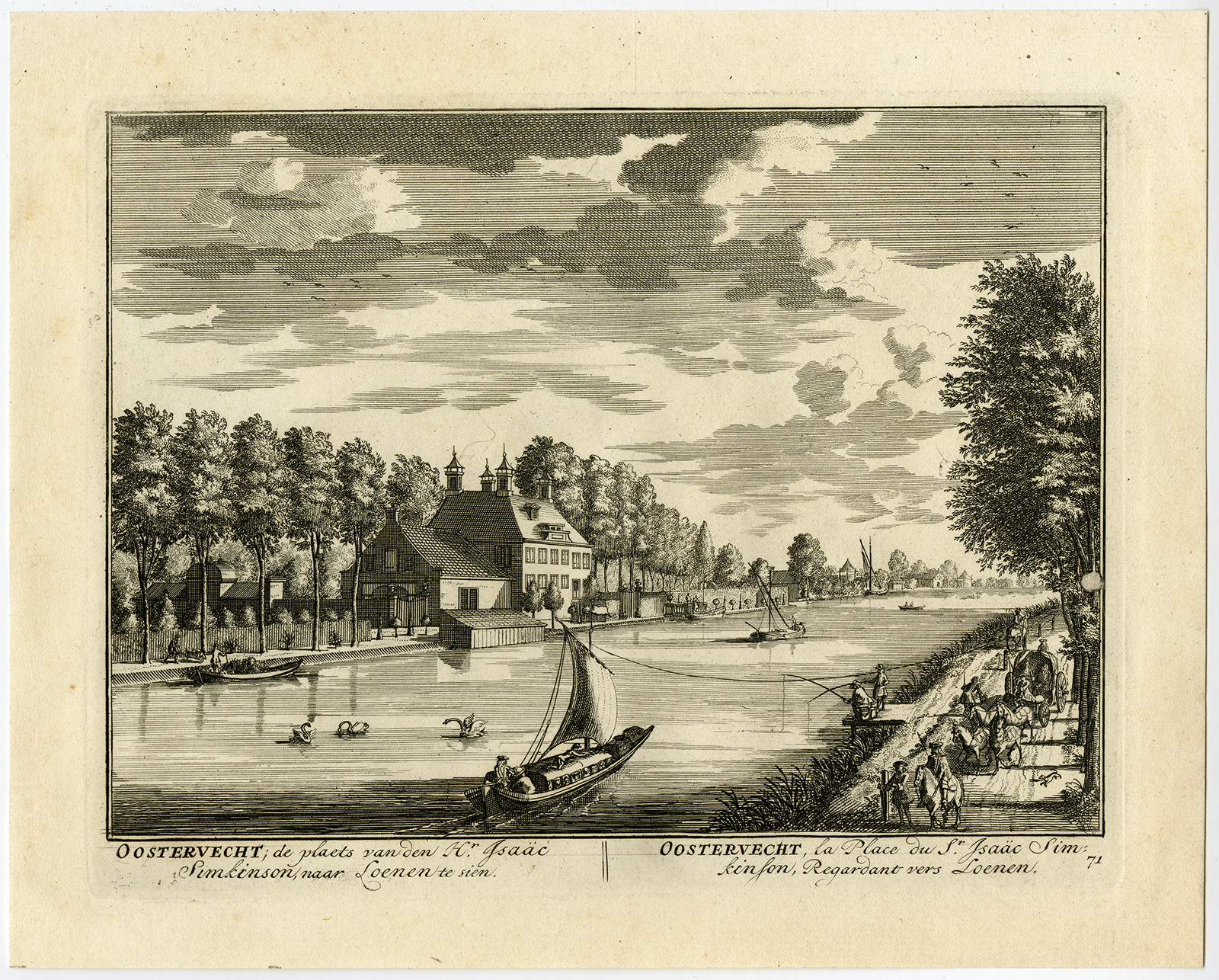 Cb2361 416x334 2 Antique Prints-OOSTERVECHT ESTATE-SIMKINSON-LOENEN-PL. 71-72-Stoopendaal-1719