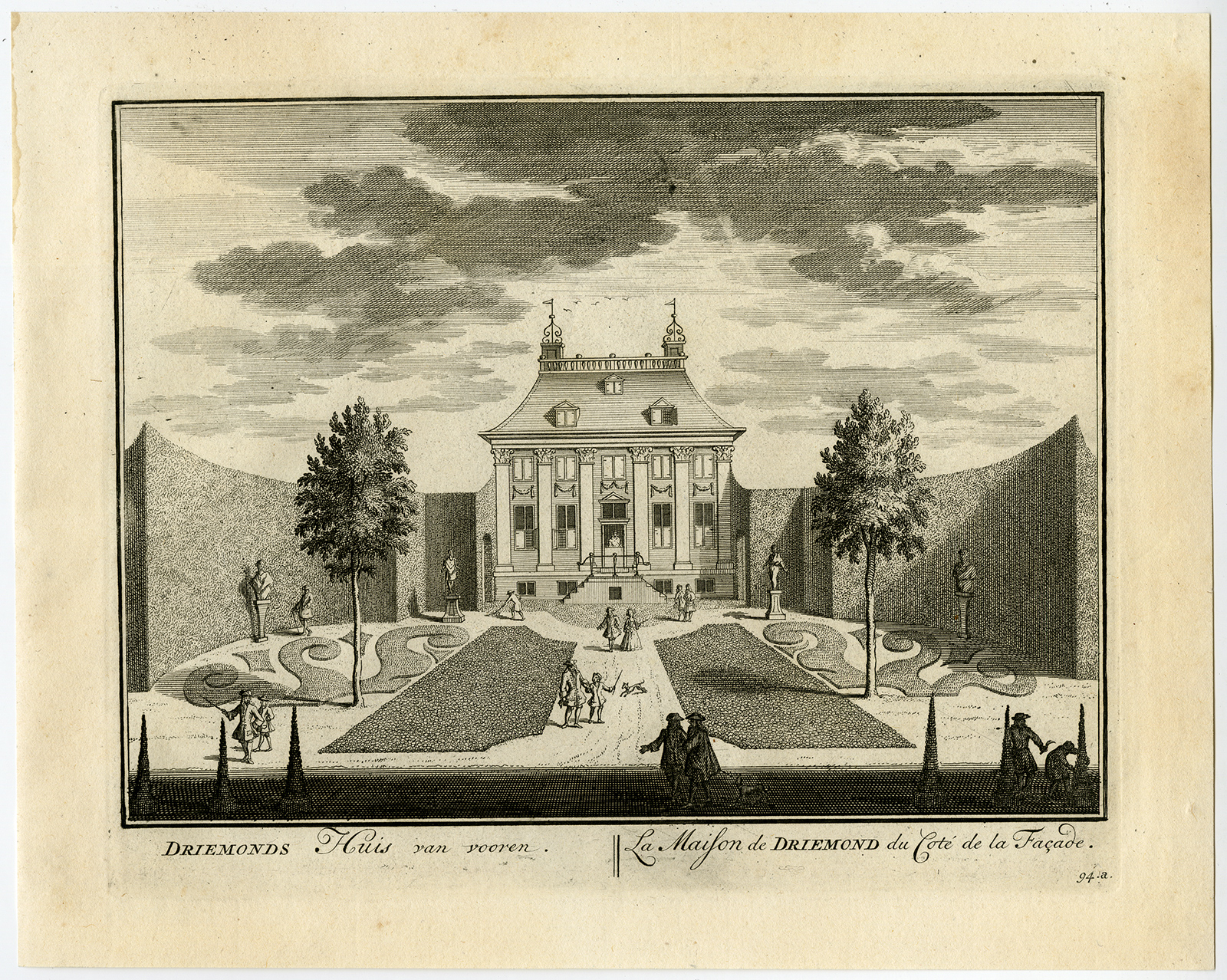 , 8 Antique Prints-DRIEMOND ESTATE-GARDENS-WEESP-VECHT-93-96-Stoopendaal-1719, Pictura Antique Prints
